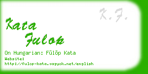 kata fulop business card